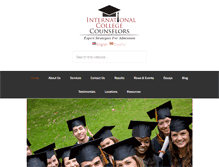 Tablet Screenshot of internationalcollegecounselors.com